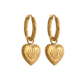 STAINLESS STEEL EVIL EYE DROP EARRINGS 18K GOLD_CWAJE5026