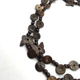 BOHEMIAN BROWN BUTTERFLY COCONUT SHELL NECKLACE_CWMM4743