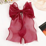 SHINY SILK RIBBON BOW HAIRPIN_CWAHA1631