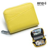 COIN PURSE ZIPPER GENUINE LEATHER CARD HOLDER_CWAB3829