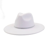 HEART TOP WIDE BRIM WOOL BLEND FEDORA HAT FOR ALL_CWAH04389