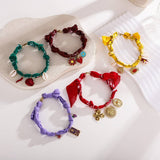 HANDMADE SILK THREAD ANKLET WITH STEEL CHARMS_CWAJE4611