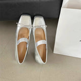 SWEET BOW MARY JANE BALLET LOW HEEL SHOES_CWSHF0144