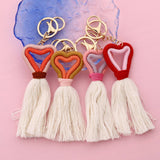 HANDMADE COTTON ROPE HEART KEYCHAIN_CWAB5074