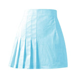 Versatile Solid Color Pleated Short Skirt_Cwbss0421