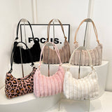 Winter Leopard Print Fashion Shoulder Plush Bag_Cwab3931