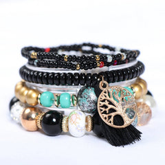 BOHEMIAN MULTI LAYERED TASSEL BRACELET_CWASC0689