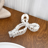 Polka Dot Hair Claw For Elegant Buns_Cwaha2066