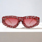 PERSONALIZED METAL CHAIN DIAMOND SMALL SUNGLASSES_CWASG0793