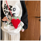 CUTE NEW CROCHET STRAWBERRY BAG_CWAB2399