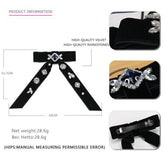 Vintage Crystal Hairpin Velvet Bow Hair Accessory