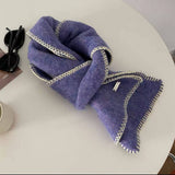 Chic Colorblock Trim Scarf ? Cozy & Soft_Cwasc03145