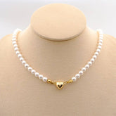 TEMPERAMENT PEARL HEART SHAPE MAGNETIC NECKLACE_CWAJE1688
