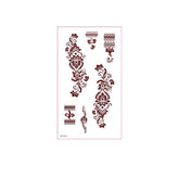 BROWN RED HENNA STYLE TATTOO STICKERS WATERPROOF_CWMM8344