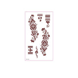 BROWN RED HENNA STYLE TATTOO STICKERS WATERPROOF_CWMM8344
