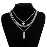 SIMPLE MULTI LAYER CHAIN NECKLACE_CWAJE1129