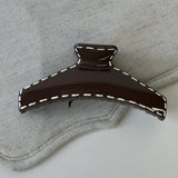 Milk Coffee Print Claw Clip Chic Bun Accessory_Cwaha08238