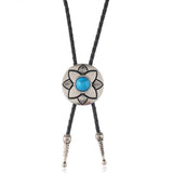 CREATIVE FLOWER ADJUSTABLE LEATHER NECKLACE_CWMM4596