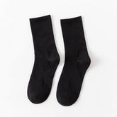 Versatile Solid Color Casual Mid-Calf Socks_Cwms0905