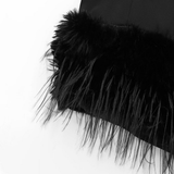 NEW WOMEN S FEATHER DETAIL FRENCH STYLE DRESS_CWDMD5812