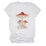 PLAYFUL RED MUSHROOM PRINT WOMENS BASE TEE_CWTTS1510
