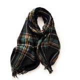 PLAID WINTER SCARF FOR WOMEN WITH TASSELS WARM_CWASC0186