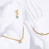 Vintage Green Aventurine Natural Stone Necklace_Cwmm5521