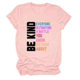 Trendy Womens Tee With Kindness Slogan