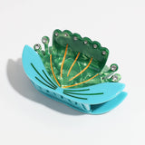 ELEGANT RHINESTONE LOTUS FLOWER HAIR CLAW CASUAL_CWAHA2203