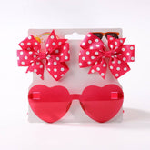 KIDS POLKA DOT GROSGRAIN BOW HAIR CLIP SUNGLASSES_CWAHA6708