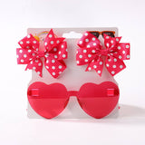 KIDS POLKA DOT GROSGRAIN BOW HAIR CLIP SUNGLASSES_CWAHA6708