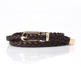 Fashionable Ladies Weave Thin Waist Belts