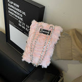 Winter Rhinestone 3D Flower Hand-Held Plush Bag_Cwab4008