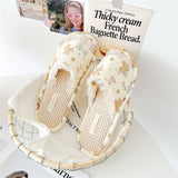 Womens Linen Bottom Non-Slip Home Slippers_Cwmm2979