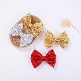 SEQUINED HANDMADE CHILDRENS BOW HAIRPIN_CWAHA2355