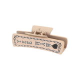 Western Bull Head Hair Claw - Cactus Leather Clip_Cwasc03060