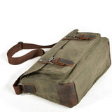 MENS WATERPROOF WAXED CANVAS SATCHEL BAG_CWAB5560