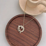 2024 SPRING AND SUMMER RING ZIRCON SHELL NECKLACE_CWAJE1259