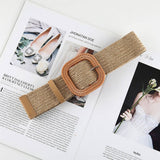 Cwabe0545_Vintage Braided Square Buckle Belt