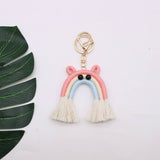 FASHION HAND WOVEN RAINBOW TASSEL KEYCHAIN_CWMM1582
