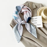 Mint Mambo Style Cartoon Print Satin Square Scarf_Cwasc0817