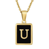 18K STAINLESS STEEL SQUARE 26 LETTER NECKLACE_CWAJE0679