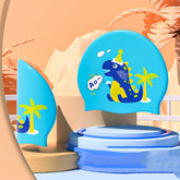 KIDS SILICONE SWIM CAP WATERPROOF COMFY_CWMM6779