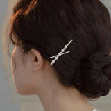 FLOWER PEARL BANGS CLIP ONE LINE CLIP CUTE HAIRPIN_CWAHA4756