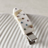 Elegant Acetate Duckbill Clip?Crystal Barrette_Cwaha07202