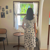 Vest Black And White Bow Print H-Shaped Apron_Cwmm5825