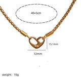 STAINLESS STEEL HEART NECKLACE PENDANT NECKLACE_CWMM5588