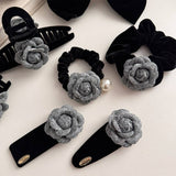 COOL GRAY CAMELLIA HAIRPIN HEADBAND_CWAHA4670