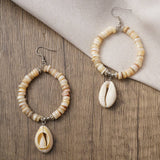 SEASIDE BEACH NATURAL SHELL BEADED EARRINGS_CWAJE1560