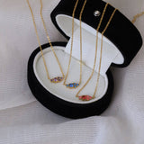 CLASSIC SIMPLE COLORFUL BIRTHSTONE NECKLACE_CWMM5669